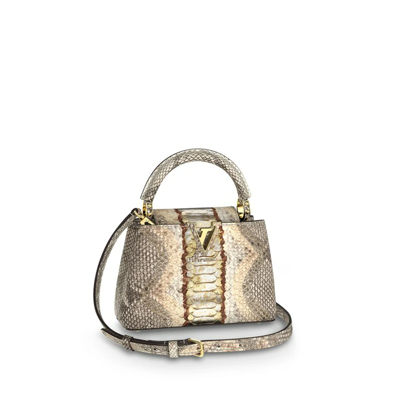 Louis Vuitton Capucines Mini Bag Python käsilaukku - Gold River