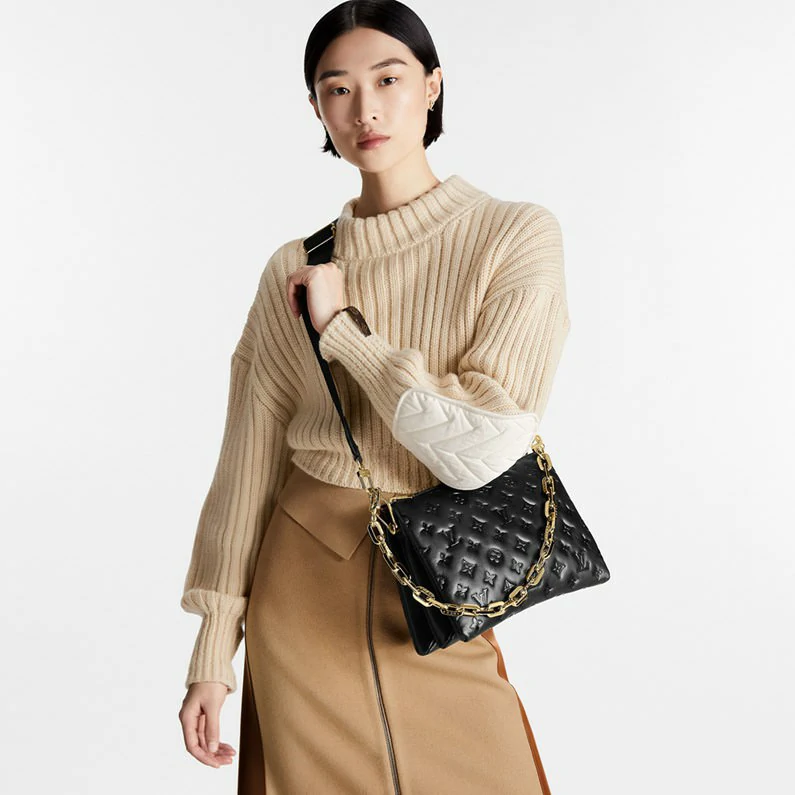 Louis Vuitton Coussin PM Bag Fashion nahkainen käsilaukku - Musta