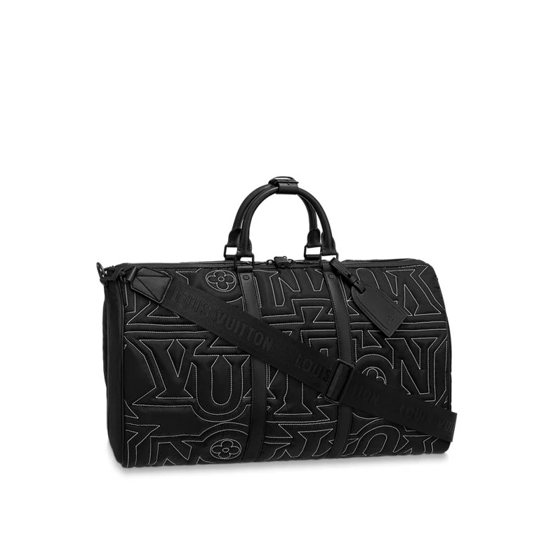 Louis Vuitton Keepall 50 Laukku Muut Canvas Travel - Musta