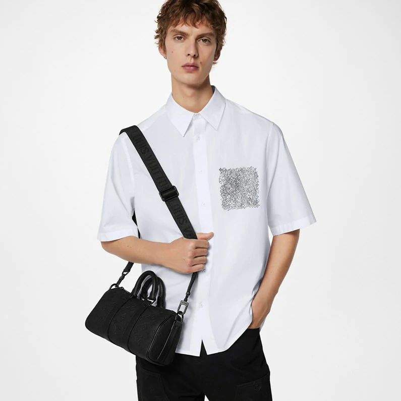 Louis Vuitton Keepall Bandoulière 25 Bag Taurillon Monogram Laukut - Musta