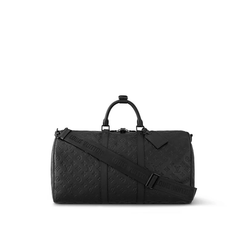 Louis Vuitton Keepall Bandoulière 50 Monogram Shadow Leather Travel