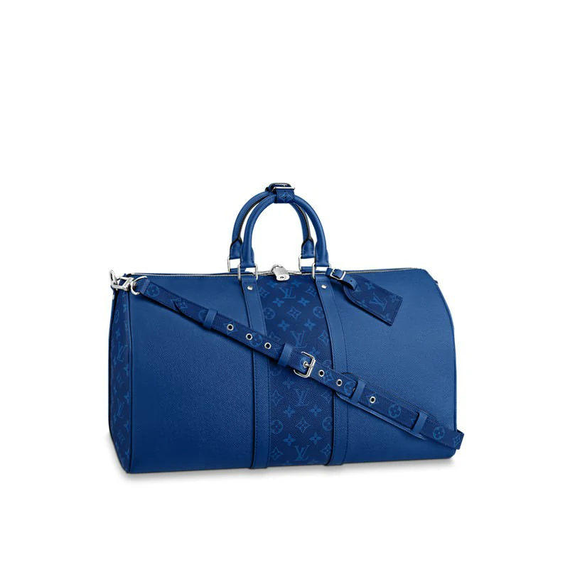 Louis Vuitton Keepall Bandoulière 50 Taigarama Travel - Pacific Blue