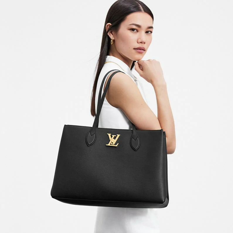 Louis Vuitton Lockme Shopper Laukku Lockme Nahkainen käsilaukku - Musta