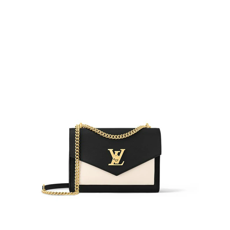 Louis Vuitton Mylockme ketjulaukku Lockme nahkainen käsilaukku - Musta/Kvartsivalkoinen