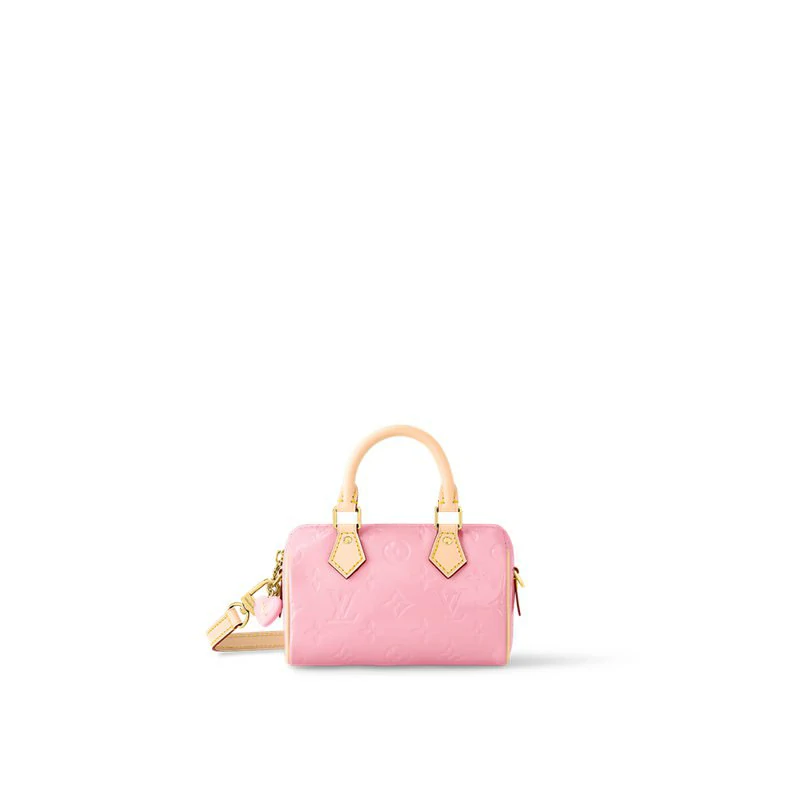 Louis Vuitton Nano Speedy Bag Monogram Vernis -nahkalompakot ja pienet nahkatavarat - Mochi Pink