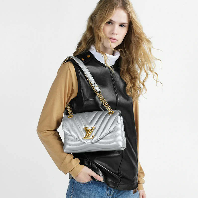 Louis Vuitton New Wave MM ketjulaukku New Wave käsilaukku - Metallinharmaa