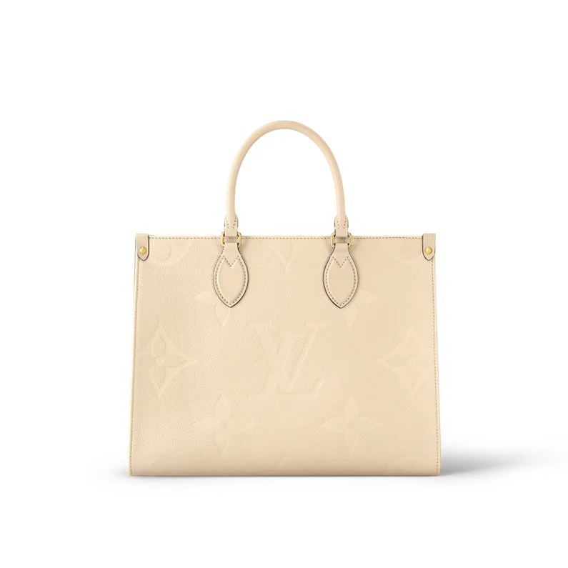Louis Vuitton Onthego MM Monogram Empreinte nahkainen käsilaukku - Kermanvärinen beige