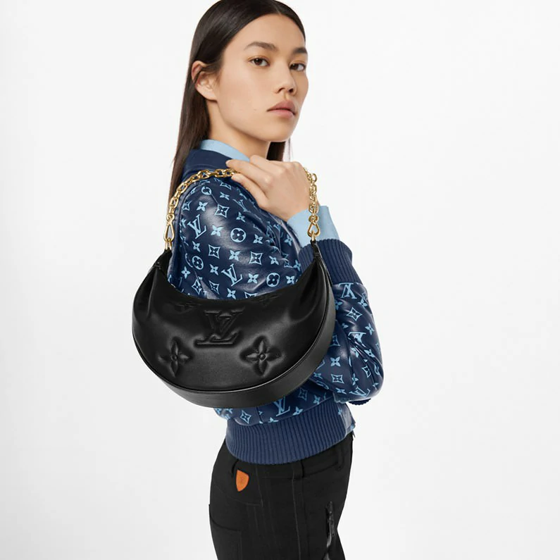 Louis Vuitton Over The Moon Bag Bubblegram-nahkainen käsilaukku - Musta
