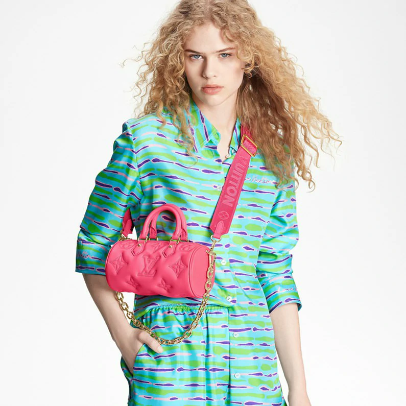 Louis Vuitton Papillon Bb Bag Bubblegram nahkainen käsilaukku - Dragon Fruit Pink