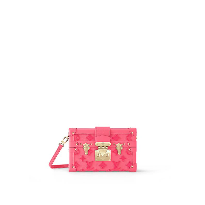 Louis Vuitton Petite Malle Bag Muoti nahkainen käsilaukku - Fluo Pink