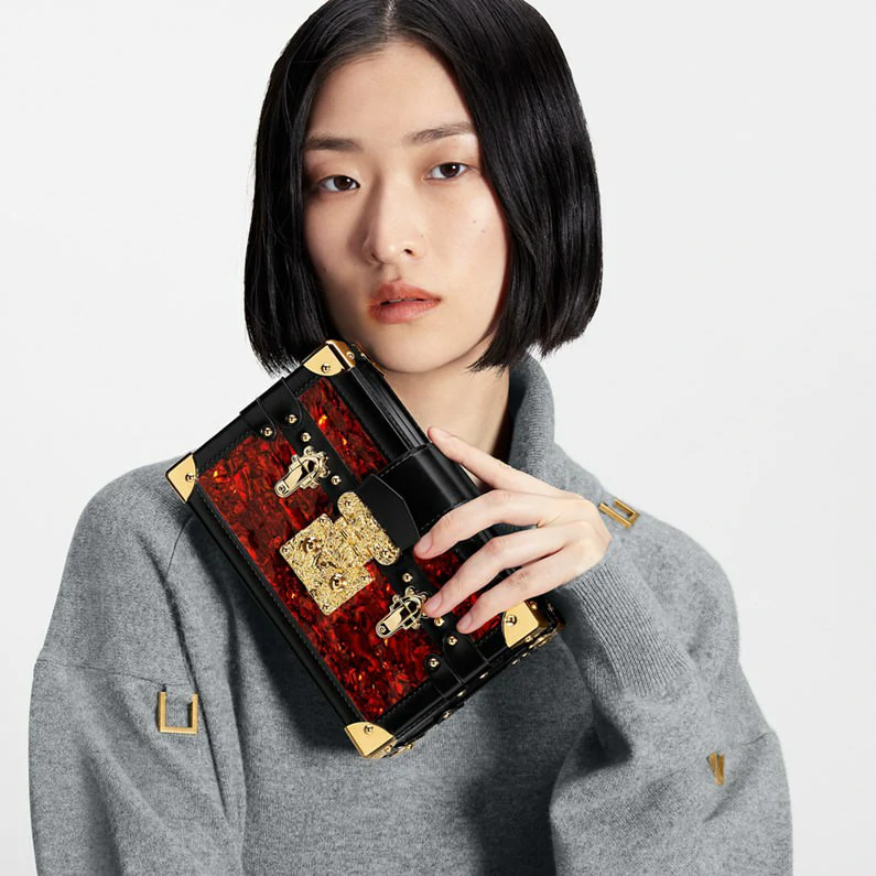 Louis Vuitton Petite Malle Bag Muoti nahkainen käsilaukku - Punainen