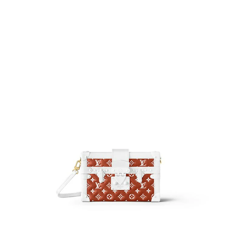 Louis Vuitton Petite Malle Bag Muoti nahkainen käsilaukku - Terrakottaruskea