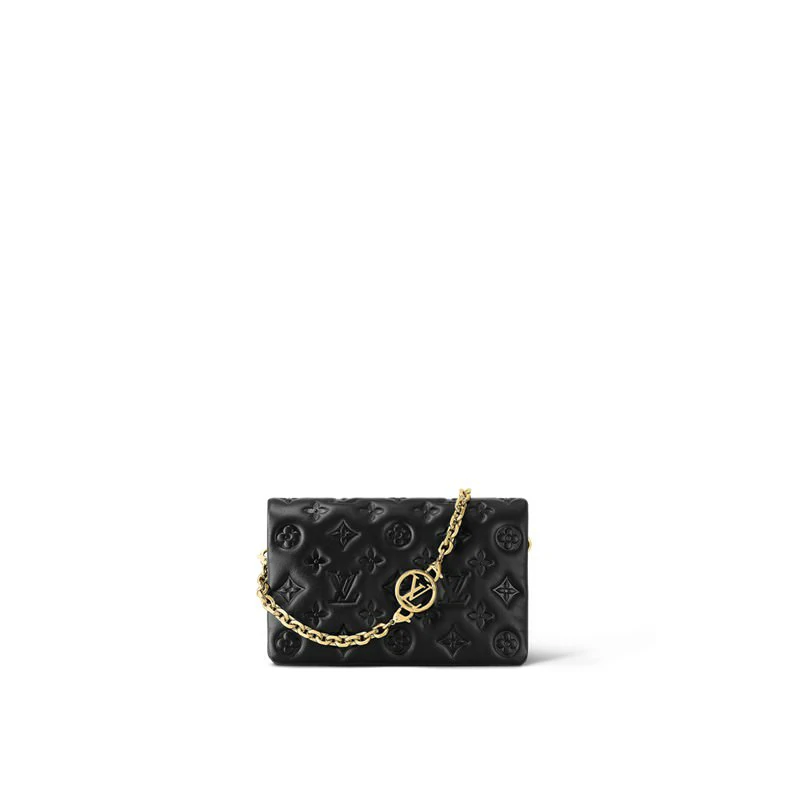 Louis Vuitton Pochette Coussin Fashion nahkainen käsilaukku - Musta