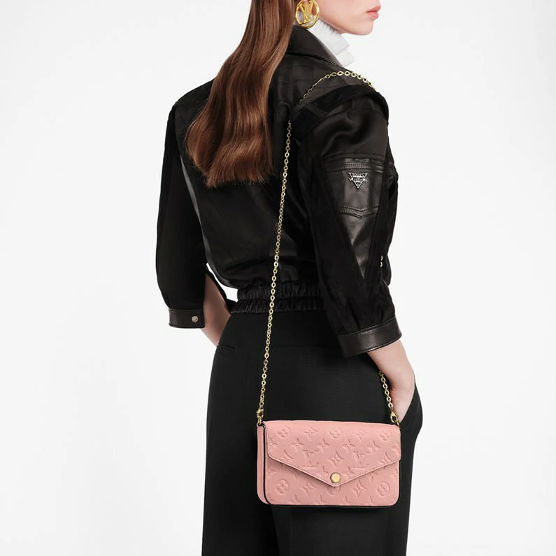 Louis Vuitton Pochette Félicie Monogram Empreinte -nahkalompakot ja pienet nahkatavarat - Rose Poudré Pink