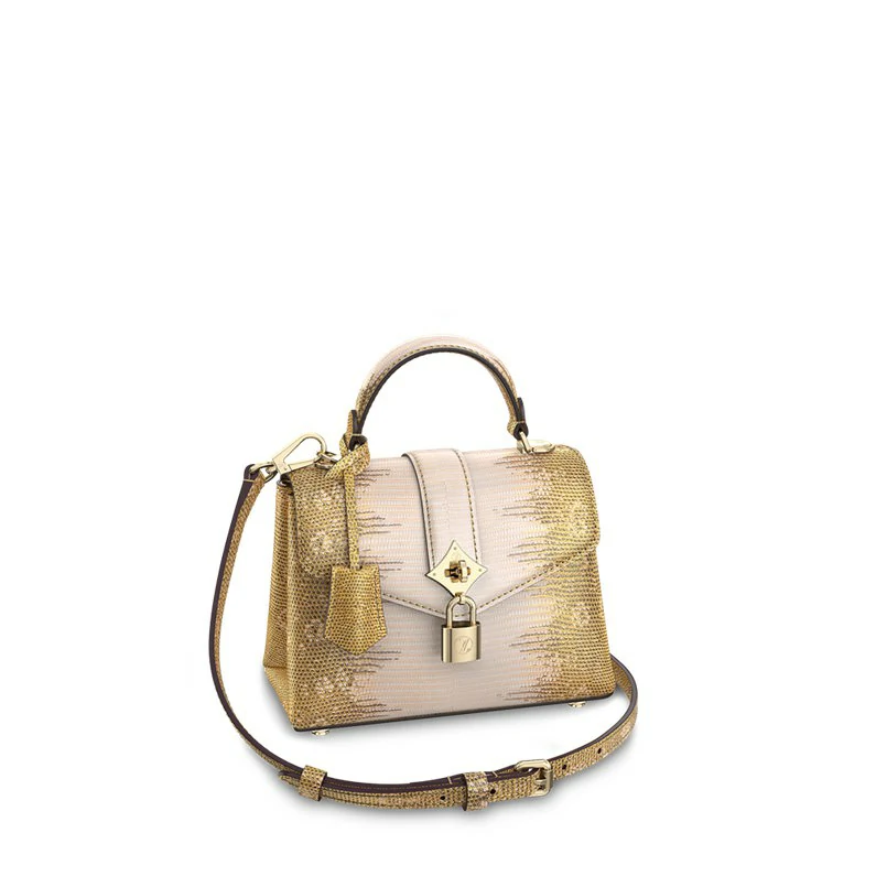 Louis Vuitton Rose Des Vents Mini Bag Lezard käsilaukku - Luonnollinen kulta
