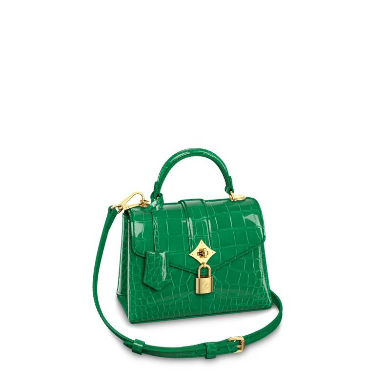 Louis Vuitton Rose Des Vents Mini Shiny Crocodile -käsilaukku - Emerauden vihreä