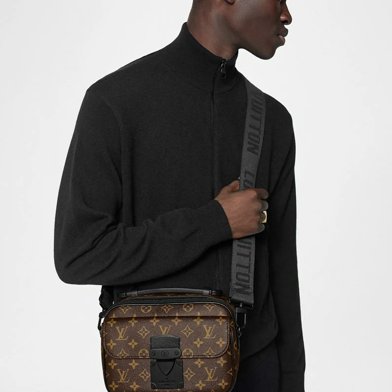 Louis Vuitton S Lock Messenger Bag Monogrammi Macassar Canvas Laukut