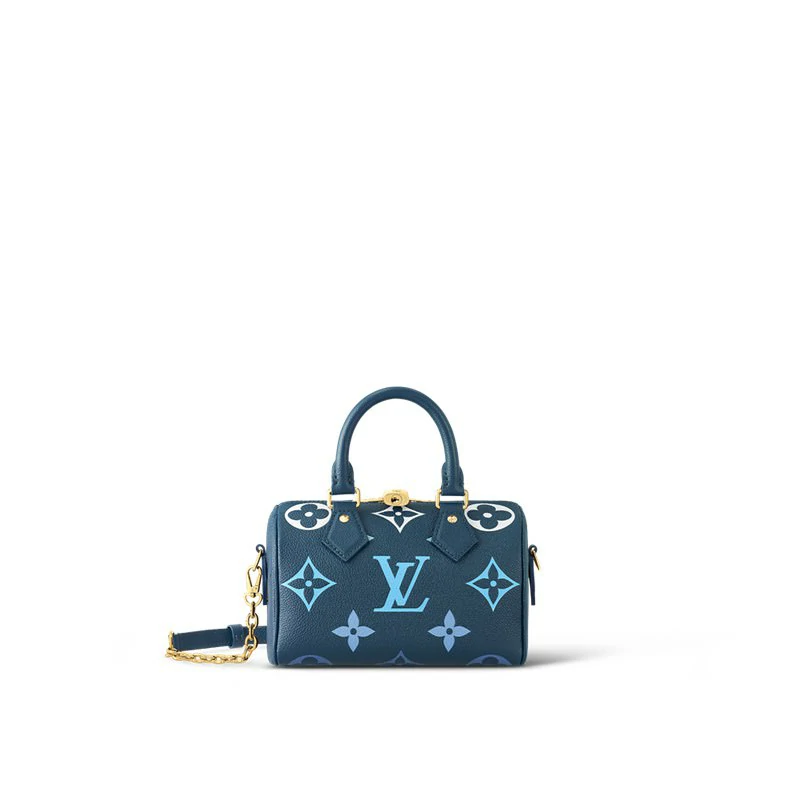 Louis Vuitton Speedy Bandoulière 20 Monogram Empreinte nahkakäsilaukku - Dégradé Blue