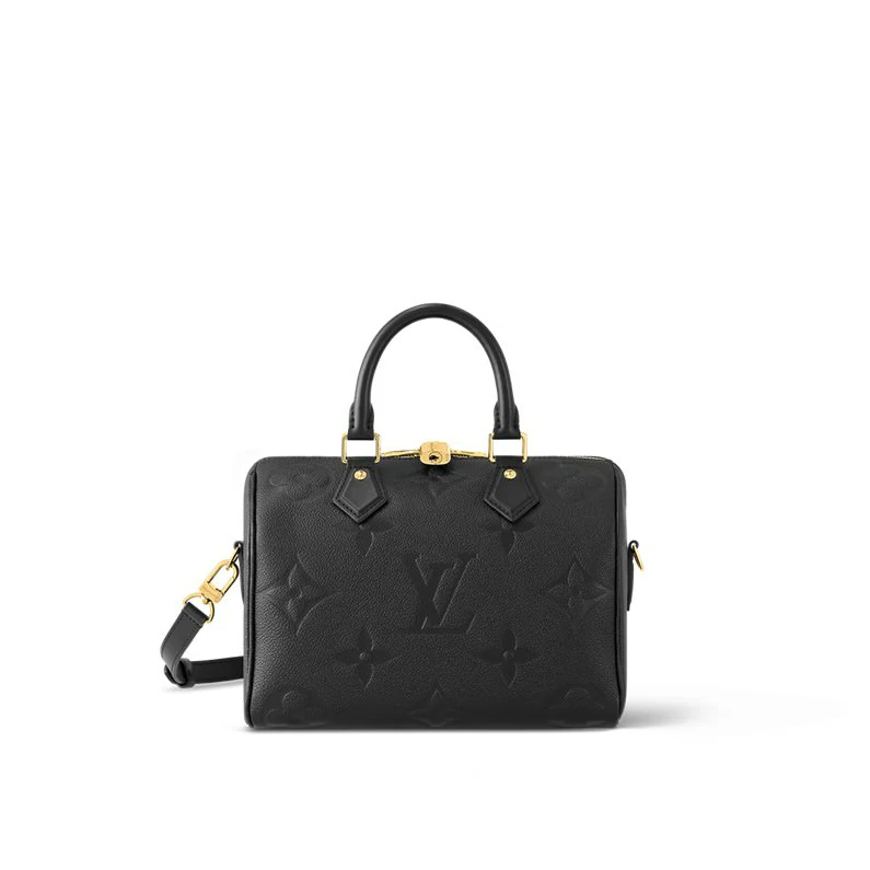 Louis Vuitton Speedy Bandoulière 25 Bag Monogram Empreinte nahkakäsilaukku - Musta