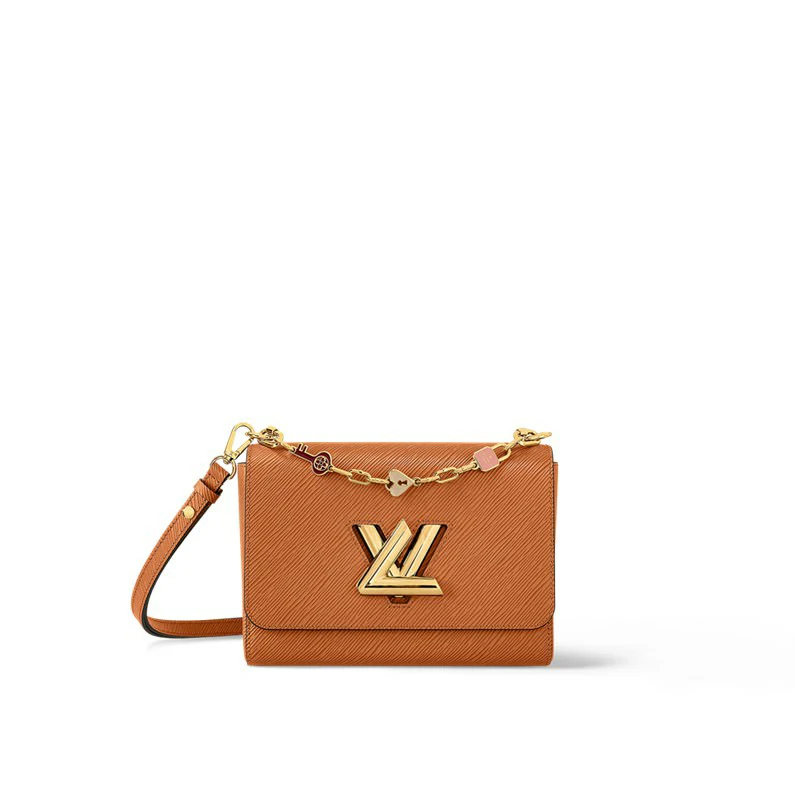 Louis Vuitton Twist MM Bag Epi nahkainen käsilaukku - Kultainen Cipango Beige