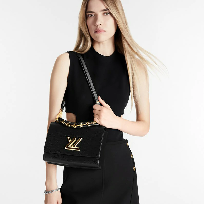 Louis Vuitton Twist MM Bag Epi nahkainen käsilaukku - Musta