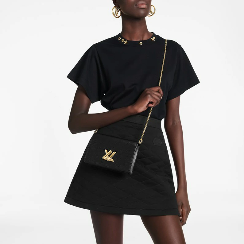 Louis Vuitton Twist -hihnaketjupussi Epi-nahkalompakot ja pienet nahkatavarat - Musta